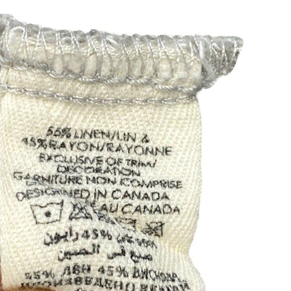 Ocean bikini Village Men's Beige Linen Blend Button Up Short Sleeve Shirt US M - Picture 8 of 8